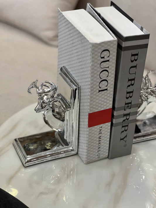 Silver Deer Bookends