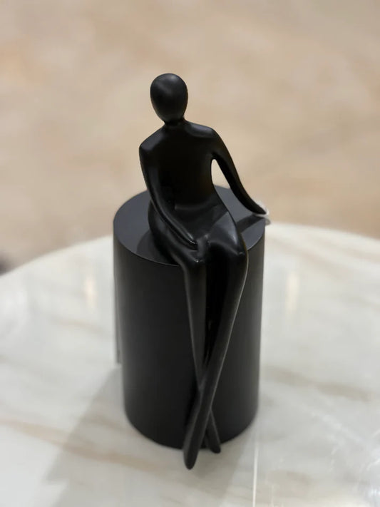 Modern Black Sculptural Figure