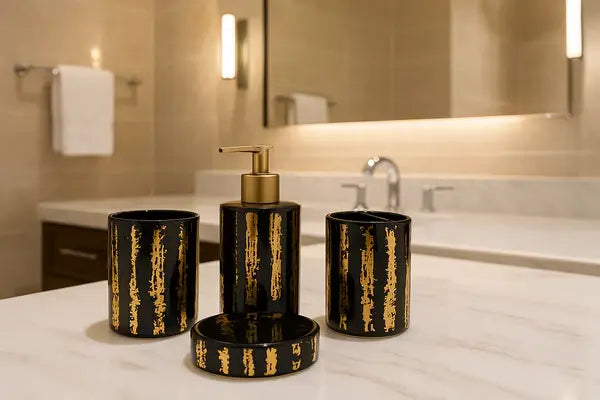 Black & Gold Distressed Set