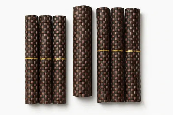 Brown Woven Mats(6)+1 Large Runner