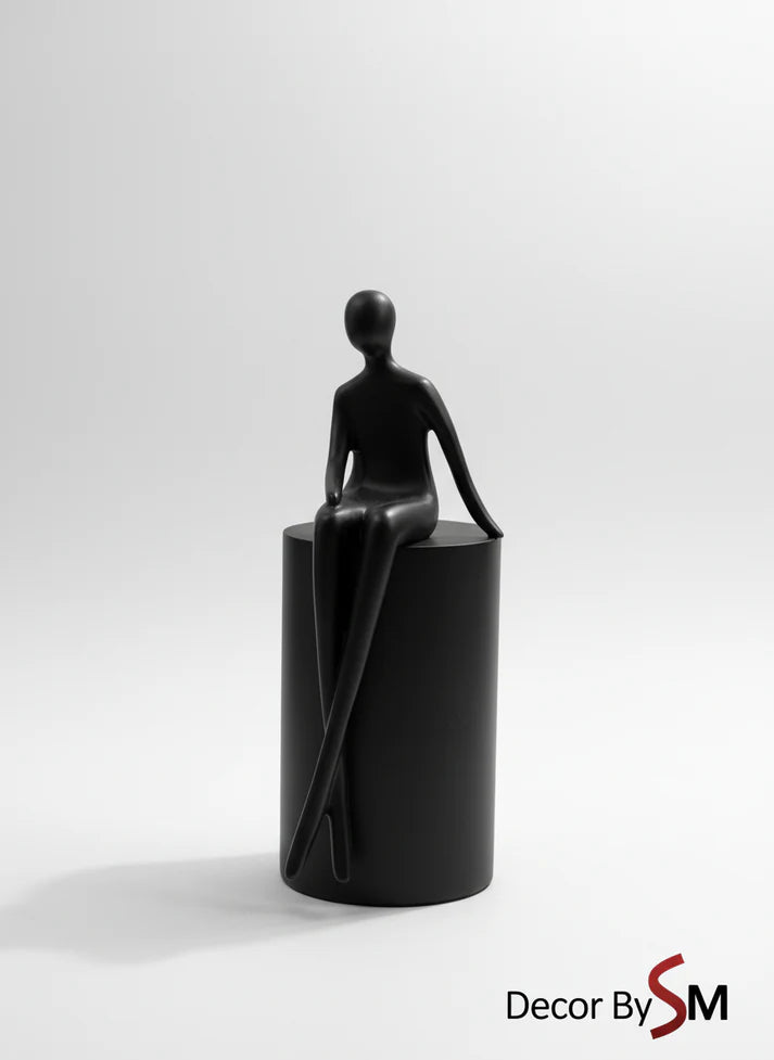 Modern Black Sculptural Figure