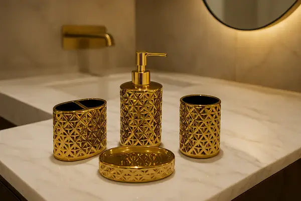 Golden Geometric Cut-Out Set