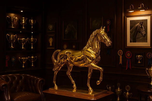 Golden Horse Figurine