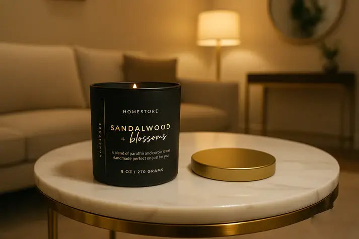 Sandalwood+Blossom Scented Candle