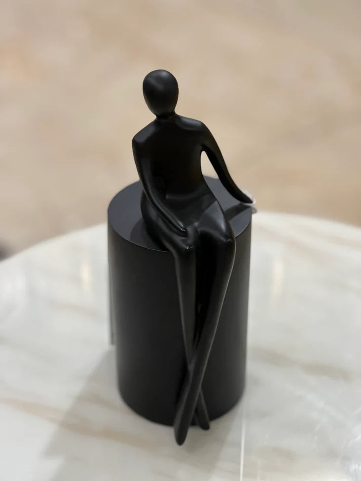 Modern Black Sculptural Figure
