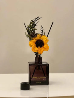Home Fragrance Diffuser with Natural Elements Yellow Flower