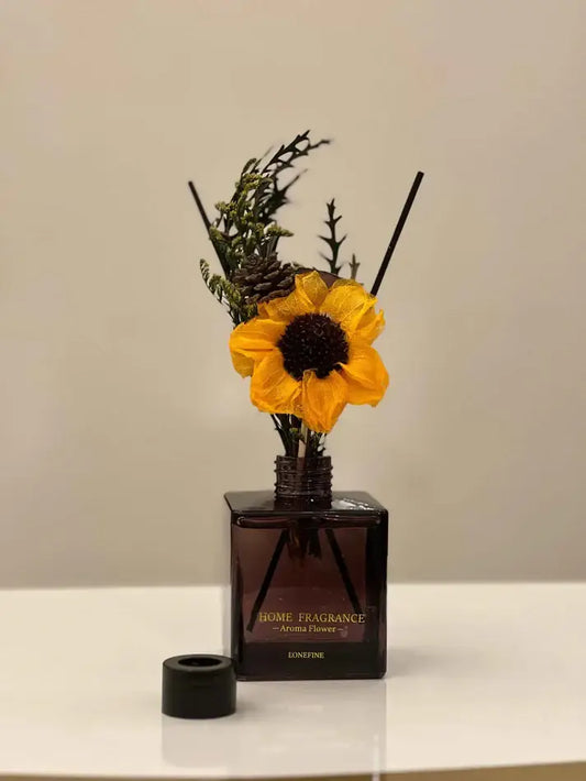Home Fragrance Diffuser with Natural Elements Yellow Flower