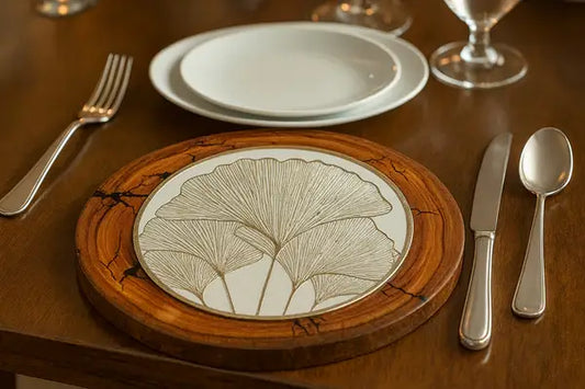 Table Mat with Ginkgo Leaf Design(4 Pcs)