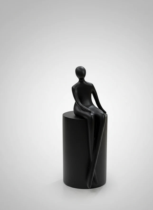 Modern Black Sculptural Figure