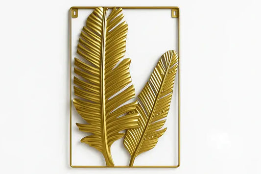 Gold Feather Wall Art