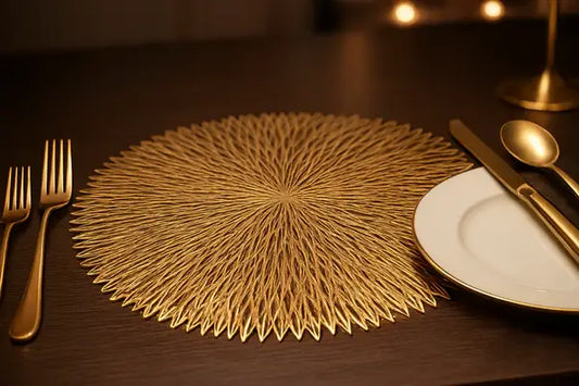 Radial Sunburst Pattern Table Mat(4 Pcs)