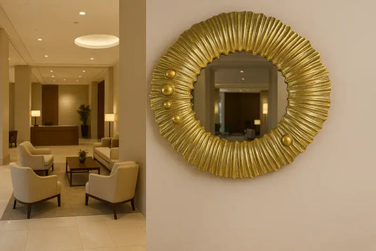 Golden Wall Mirror Art