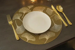 Table Mat with Ginkgo Leaf Pattern(2 Pcs)