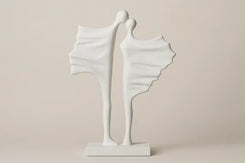 White Abstract Dancing Figures
